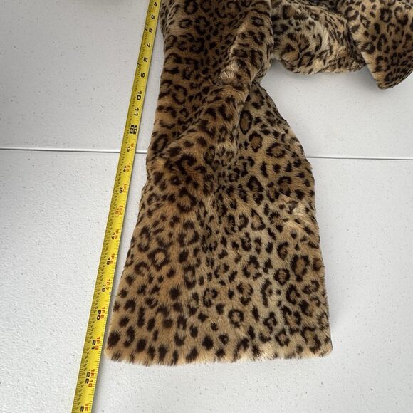Pamela Mccoy 1X Plus Coat L Large Leopard Cheetah Faux Fur Winter Coat Soft NICE - Picture 14 of 15